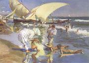 Joaquin Sorolla Beach of Valencia by Morning Light (nn02) oil painting reproduction